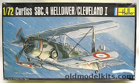 Heller 1/72 Curtiss SBC-4 Helldiver - Fort-de-France 1940 or RAF Cleveland I 1940, 285 plastic model kit